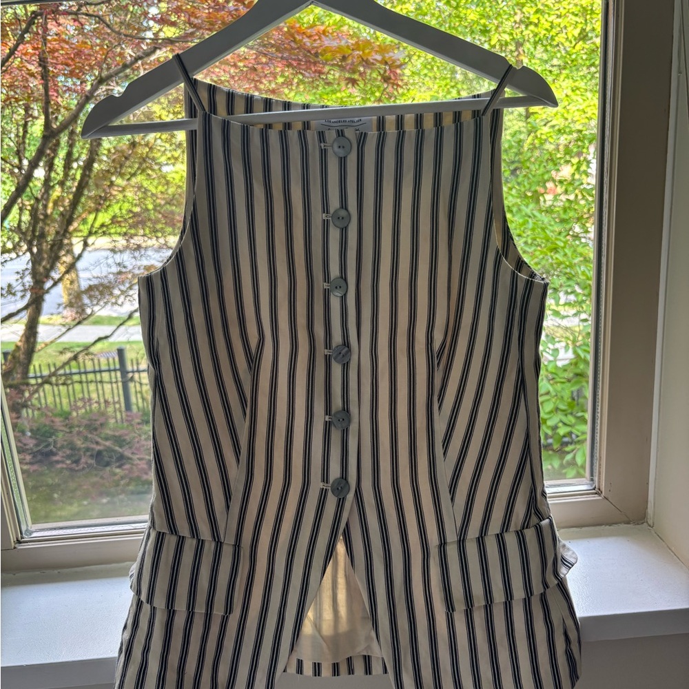 & Other Stories Monochrome Striped Blouse